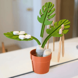 Mirror Monstera Bathroom Organizer