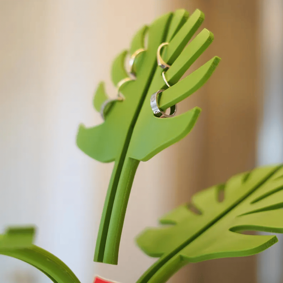 Mirror Monstera Bathroom Organizer